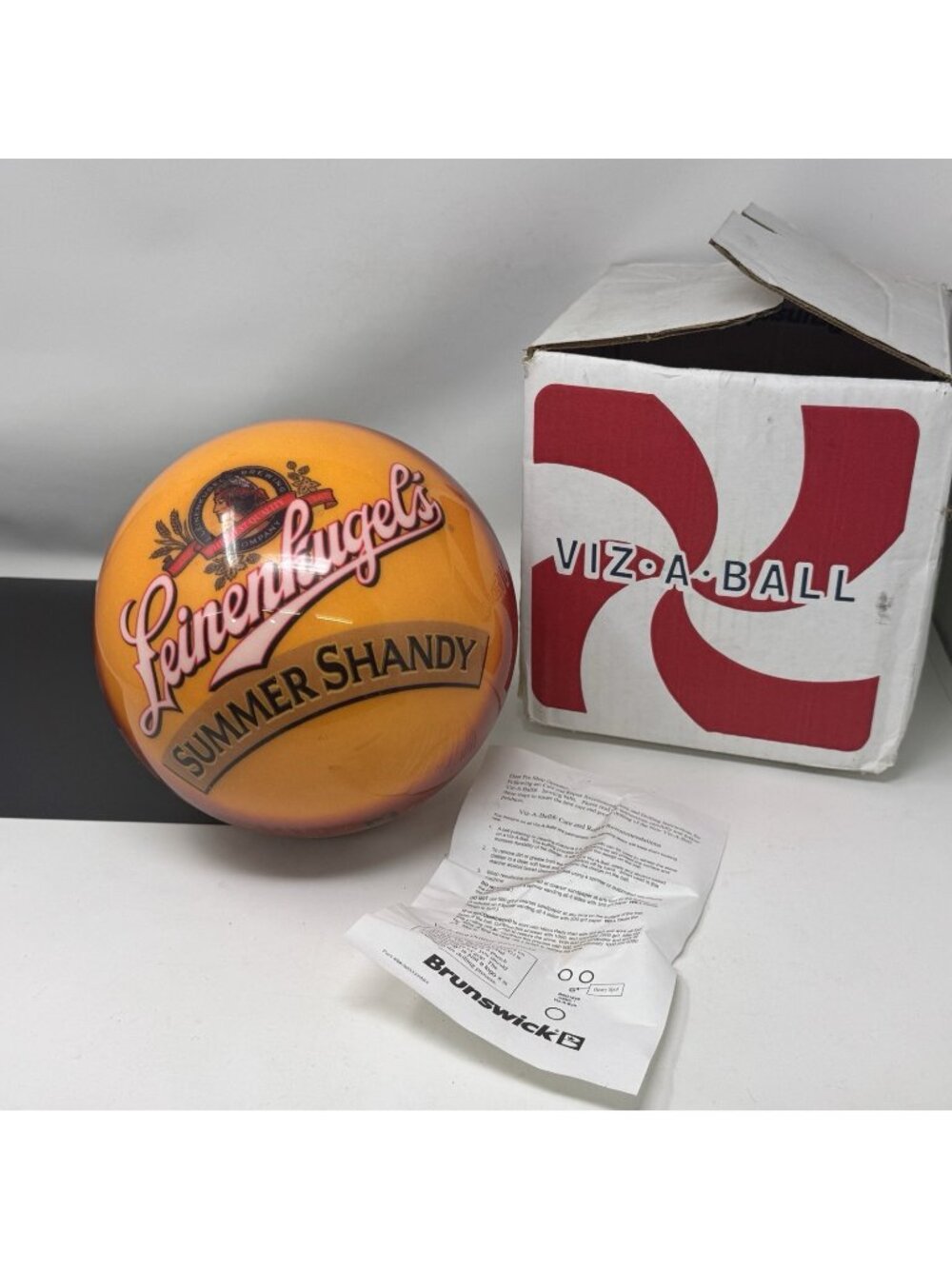 Brunswick Viz-A-Ball Leinenkugel's Summer Shandy Beer Bowling Undrilled 10 Pound